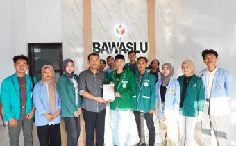 Badan Pengawas Pemilu (Bawaslu) Kabupaten Indramayu menerima audiensi dari Badan Eksekutif Mahasiswa (BEM) Perguruan Tinggi Nahdlatul Ulama (PTNU) se-Kabupaten Indramayu